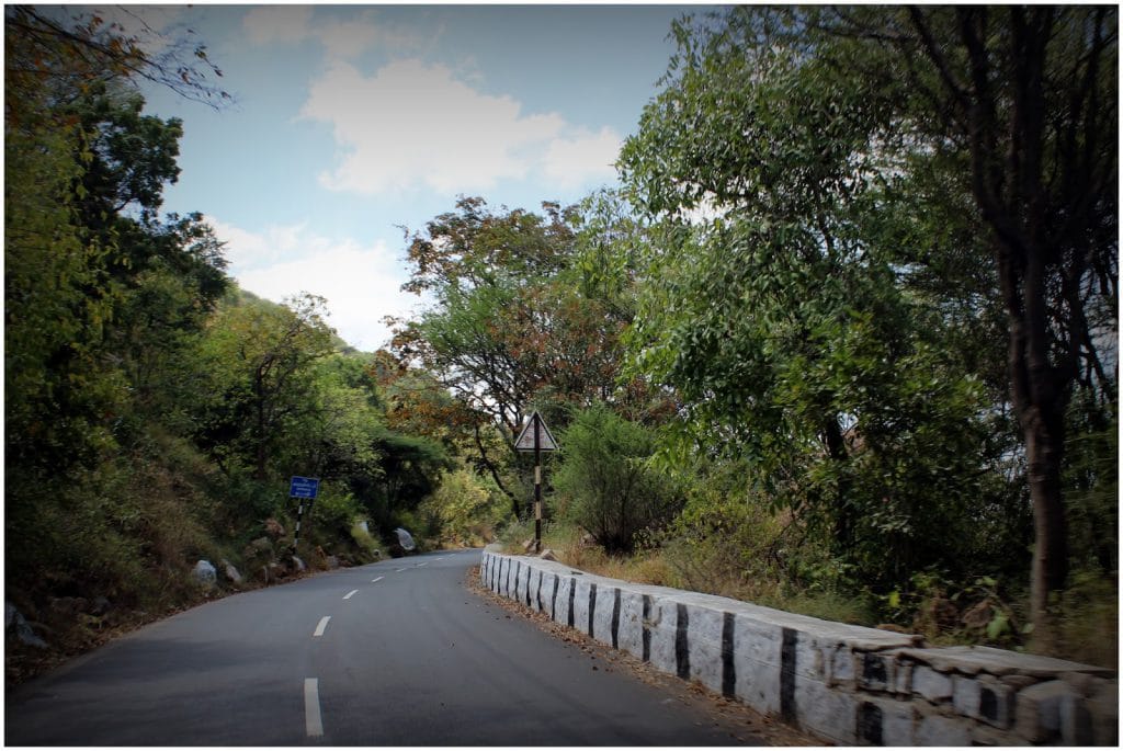 A bend on the Yelagiri ghat road